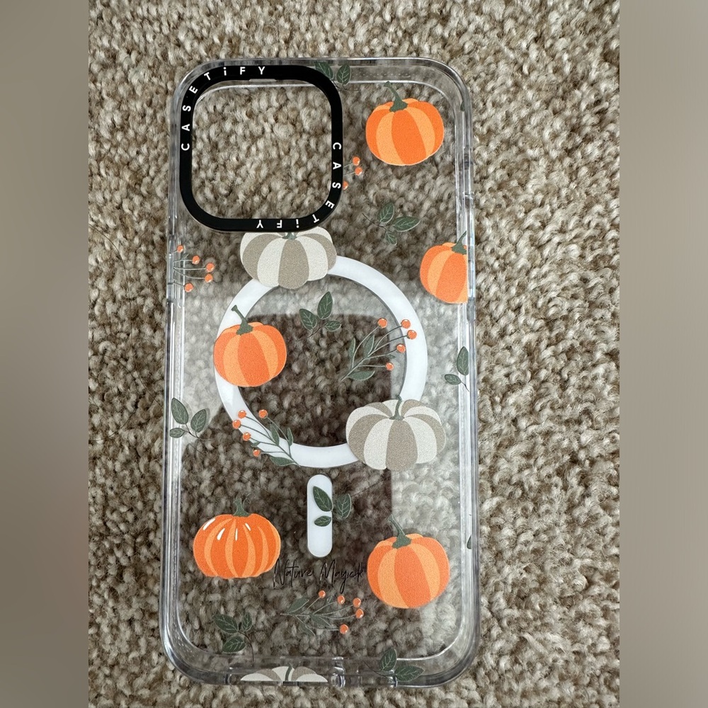 Casetify Clear Pumpkin Phone Case